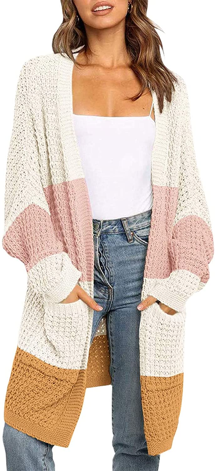 Luxuii Batwing Sleeve Chunky Knit Cardigan