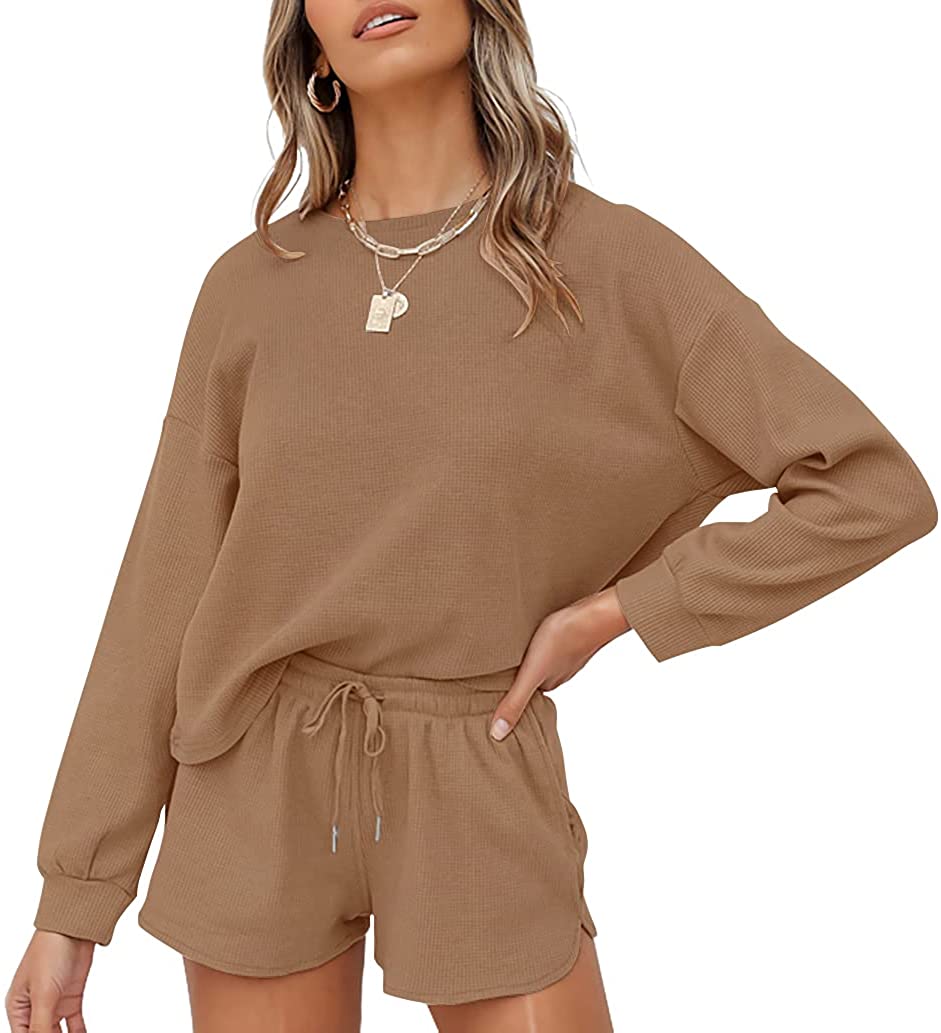 Luxuii Waffle Knit Lounge Pajama Set