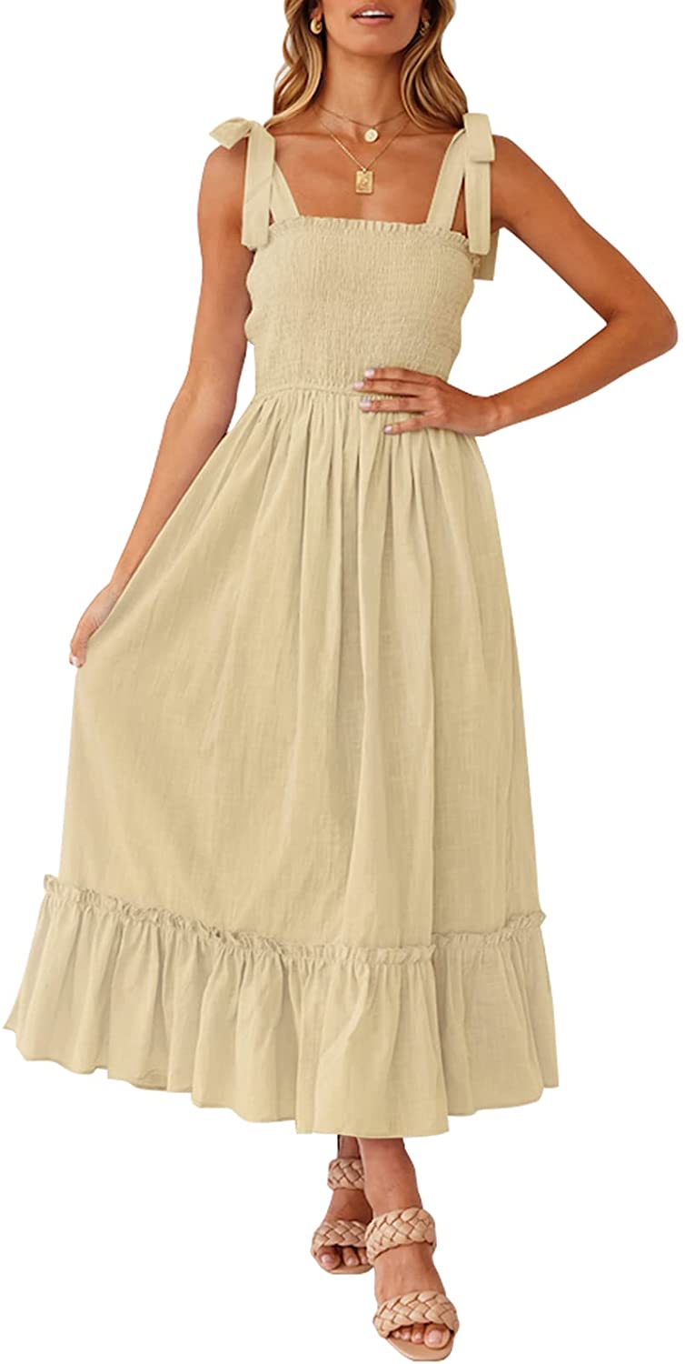Luxuii Spaghetti Strap Ruffle Maxi Dress