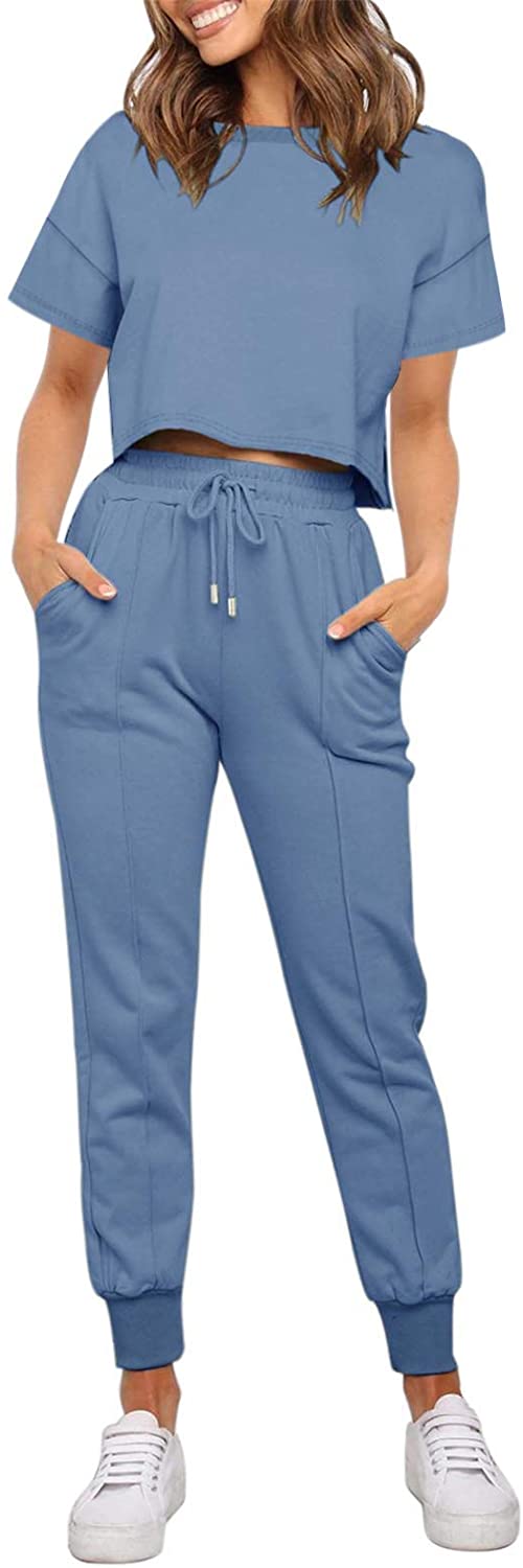 Luxuii Crop Top Jogger 2PC Lounge Sets