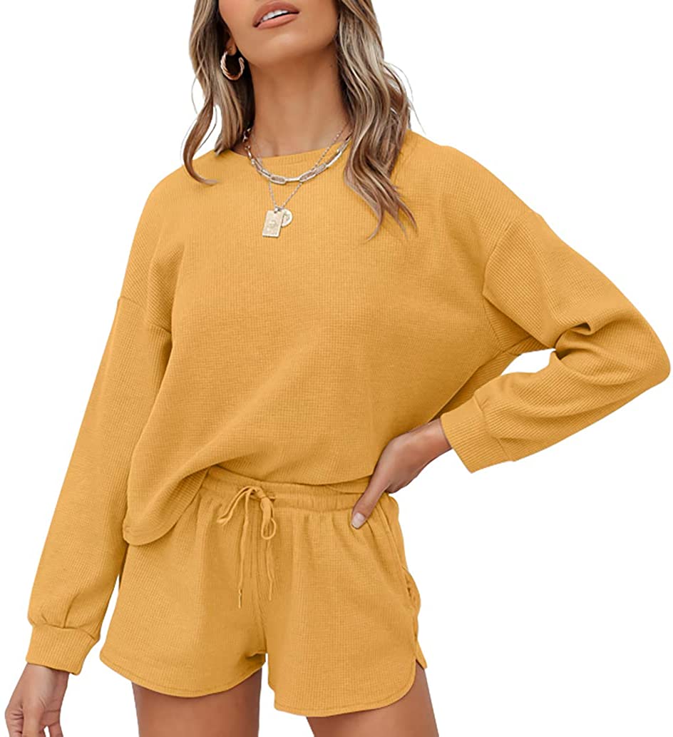 Luxuii Waffle Knit Lounge Pajama Set