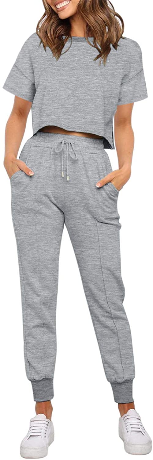 Luxuii Crop Top Jogger 2PC Lounge Sets
