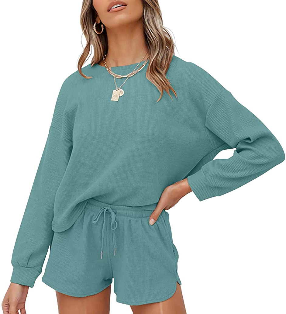 Luxuii Waffle Knit Lounge Pajama Set