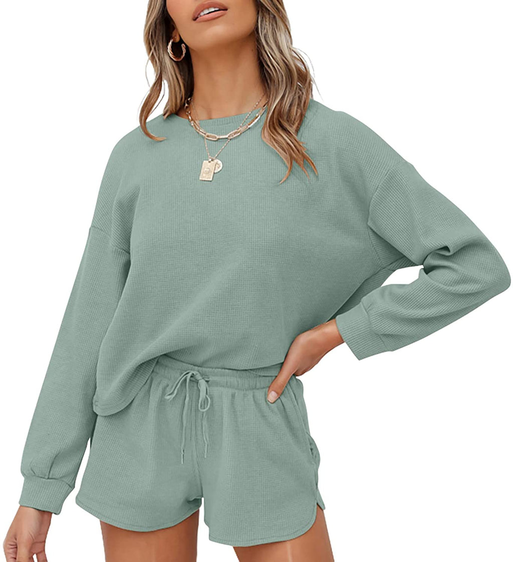 Luxuii Waffle Knit Lounge Pajama Set