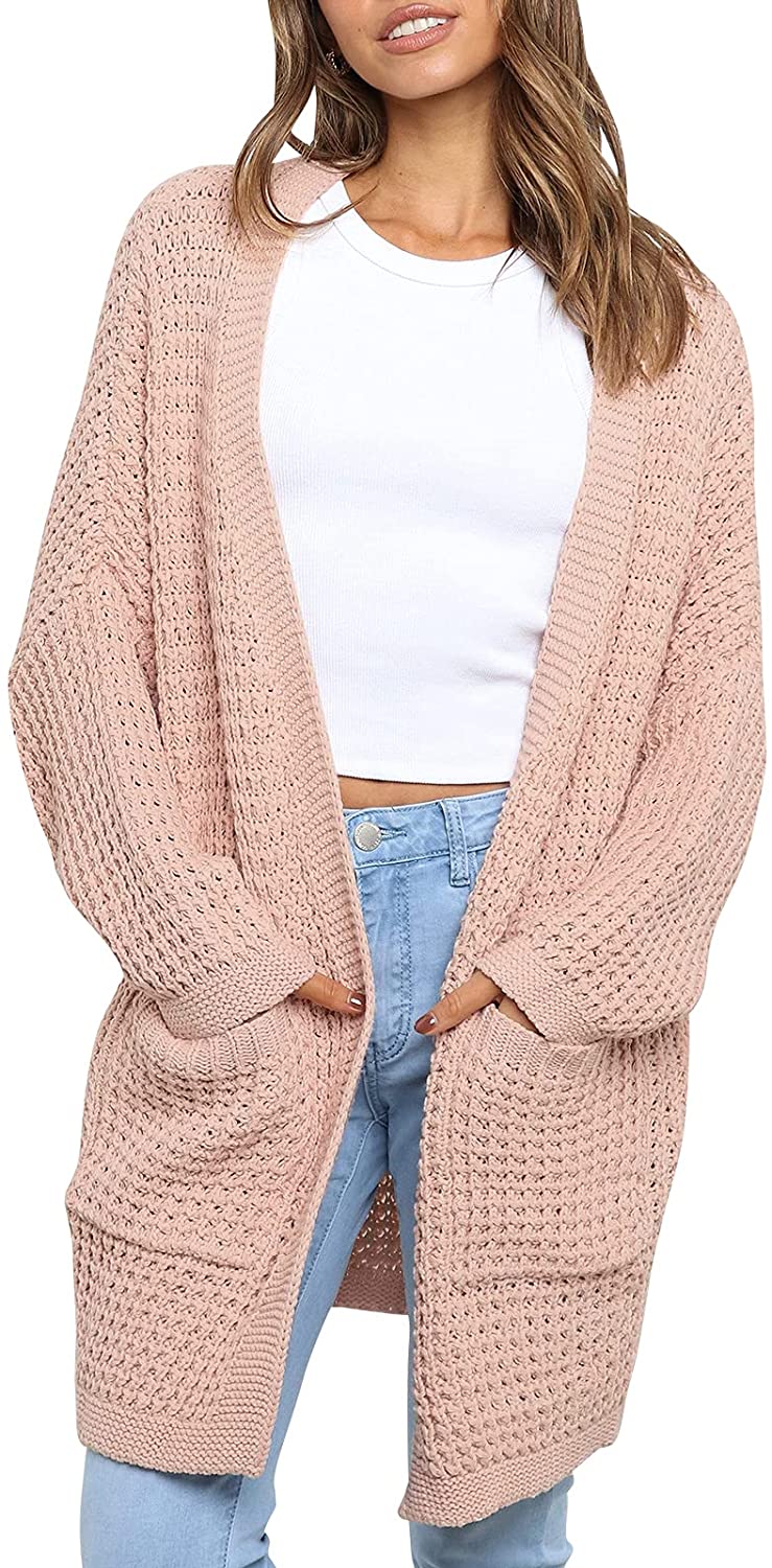 Luxuii Batwing Sleeve Chunky Knit Cardigan