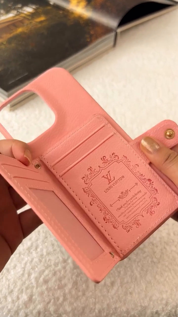 Luxury Leather Card Holder Phone Case for iPhone 17 / 16 / 15 / 14