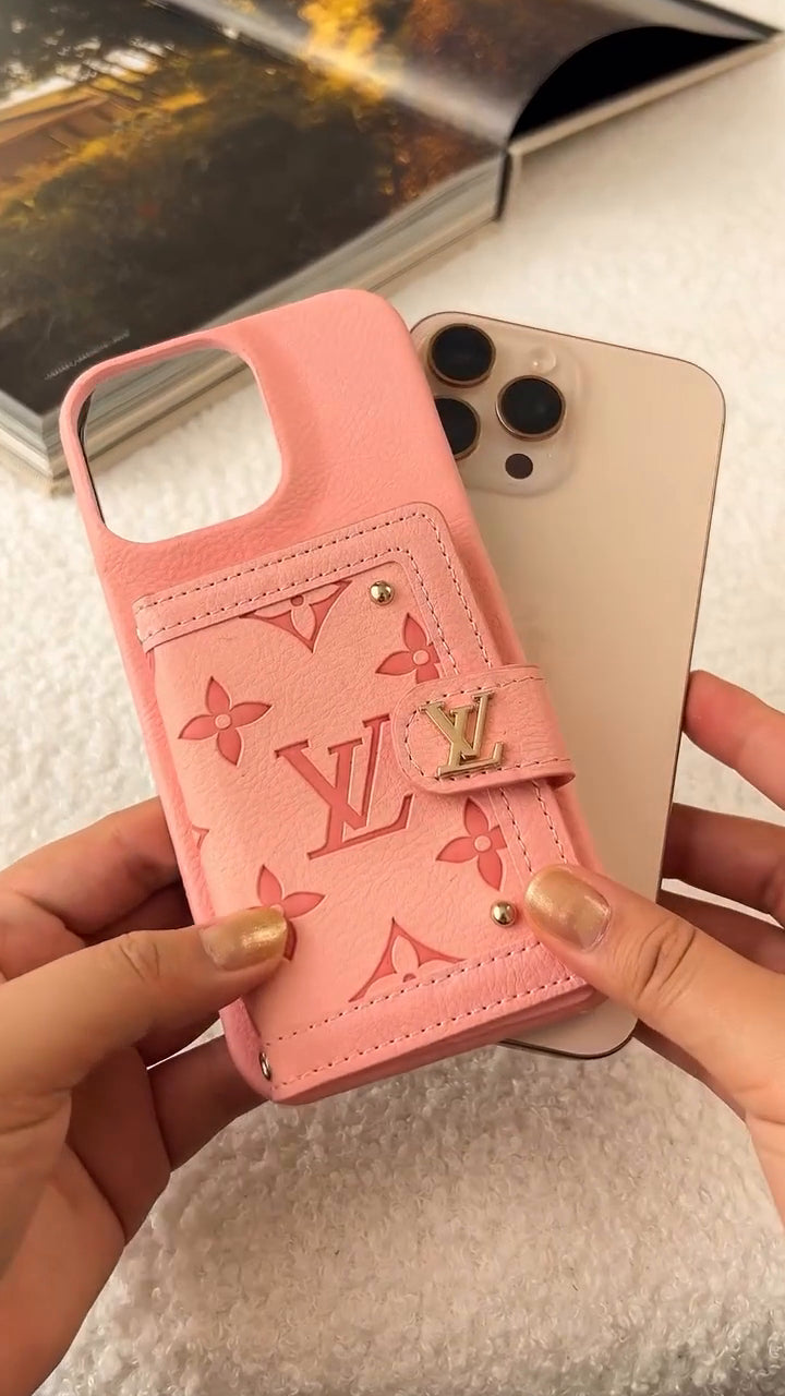 Luxury Leather Card Holder Phone Case for iPhone 17 / 16 / 15 / 14