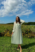 Luxuii Fall Crewnec Pleated A Line Cocktail Dress