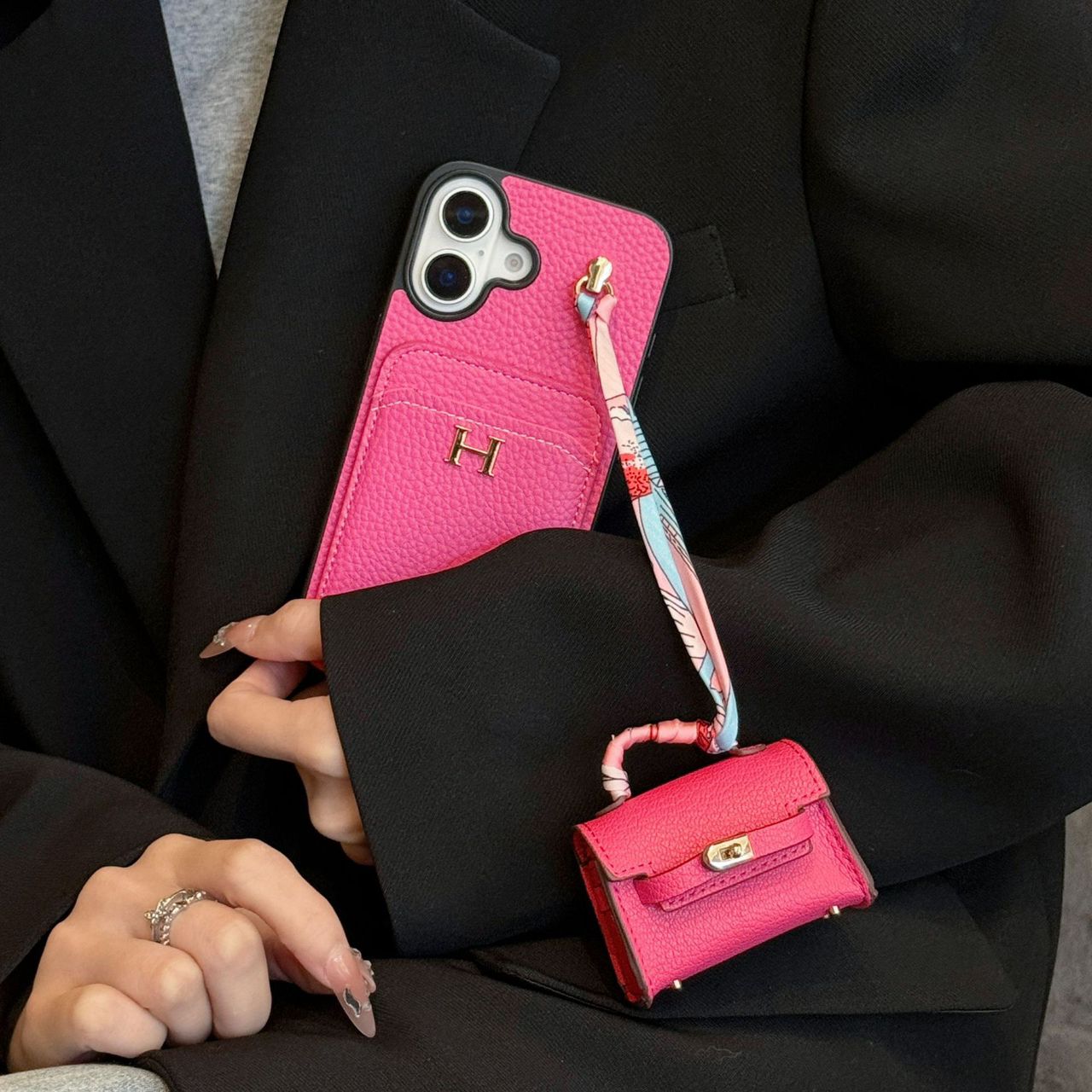 Luxury Case with AirPods Case For iPhone 14-17