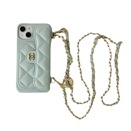 Luxury Crossbody Wallet iPhone Case with Chain Strap