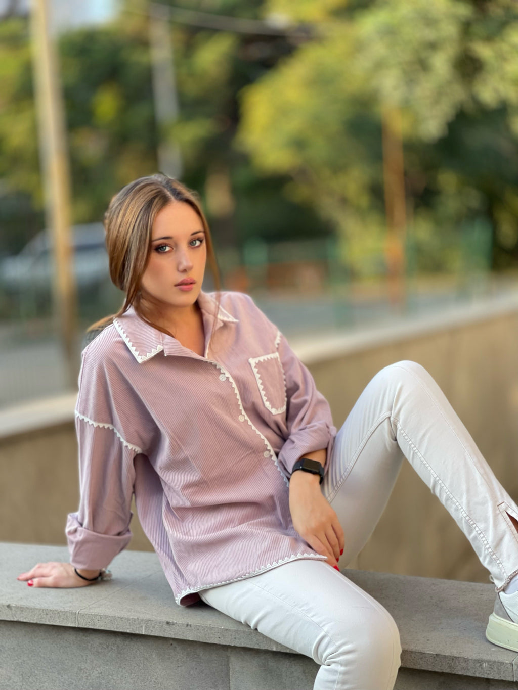 Luxuii Corduroy Shacket Jacket Button Down Blouses Tops