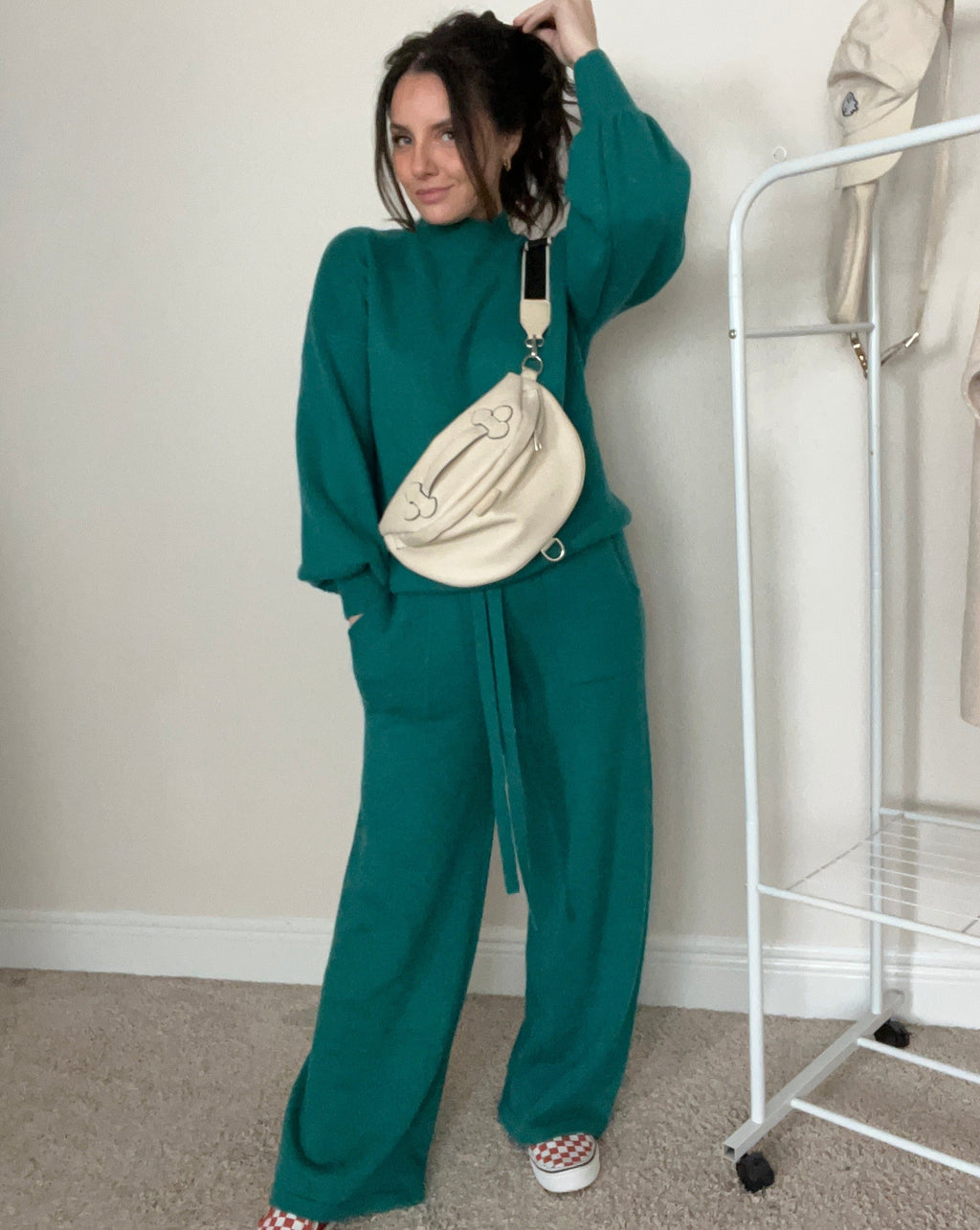 Luxuii Long Sleeve Pullover Wide Leg Pants Sweater Set