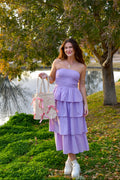 Luxuii Sleeveless Off Shoulder Smocked Tiered Beach Long Sundress