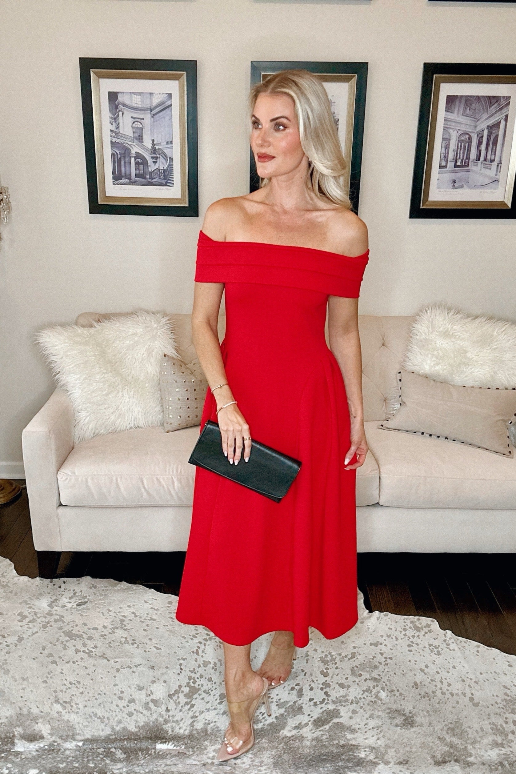Luxuii Elegant Off Shoulder Swing A Line Wedding Dresses