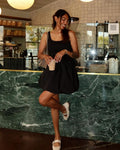 Luxuii Sleeveless Square Neck Puffy Mini Dress