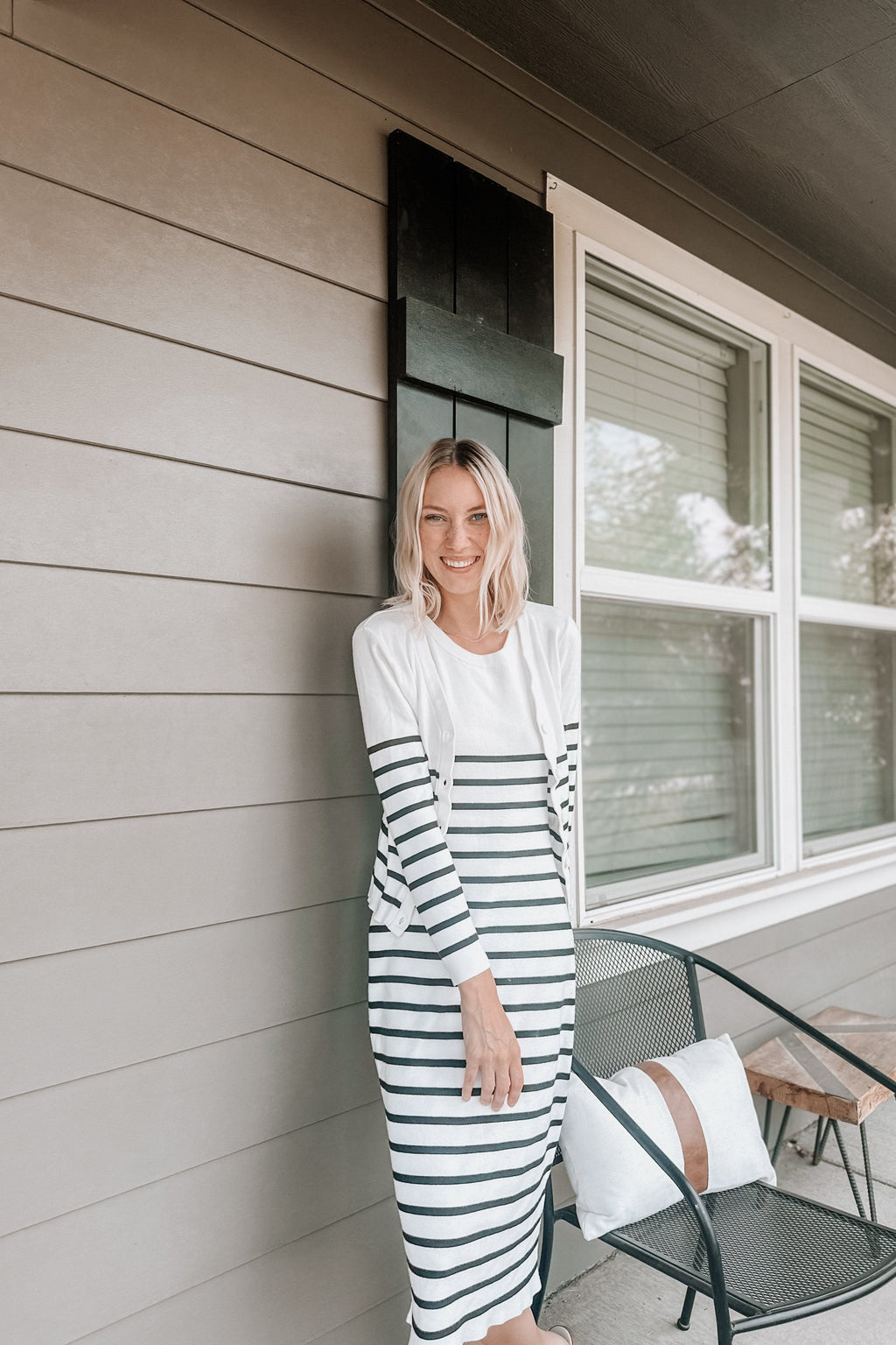 Luxuii Bodycon Sweater Dress Cropped Cardigan Striped Fall Knit Sets