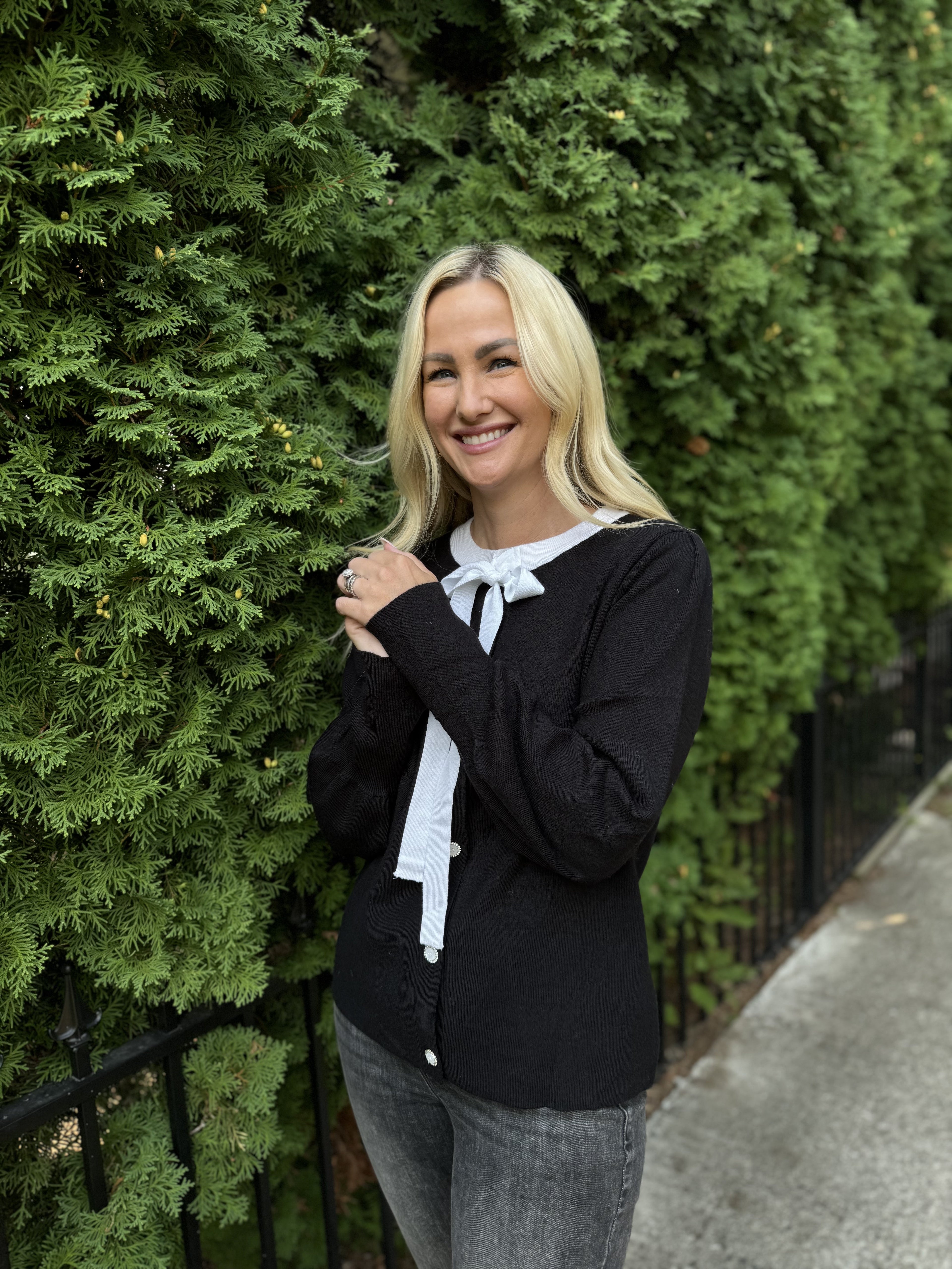 Luxuii Long Lantern Sleeve Button Down Comfy Knitted Coat