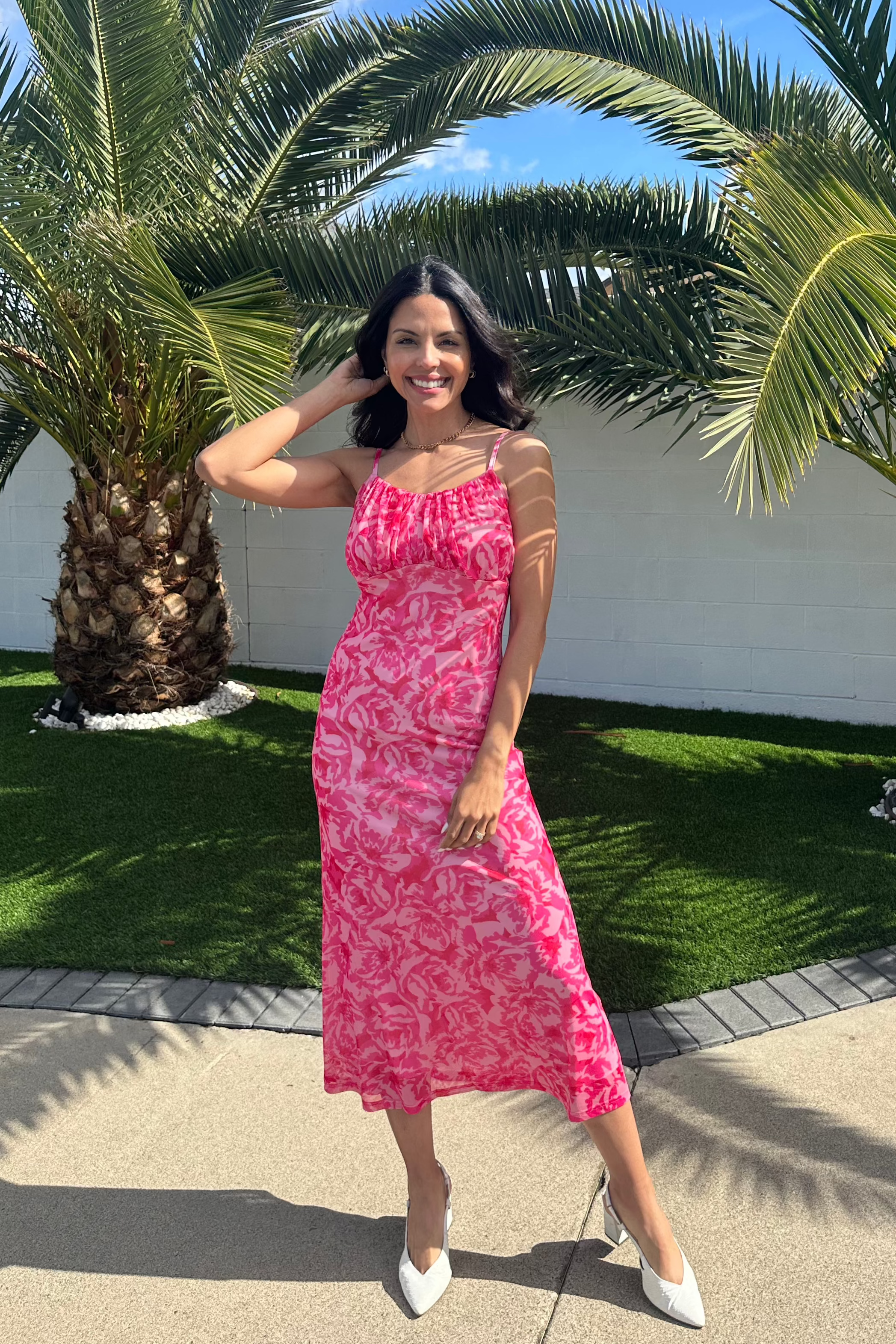 Luxuii Floral Sleeveless Square Neck Backless Bodycon Dresses