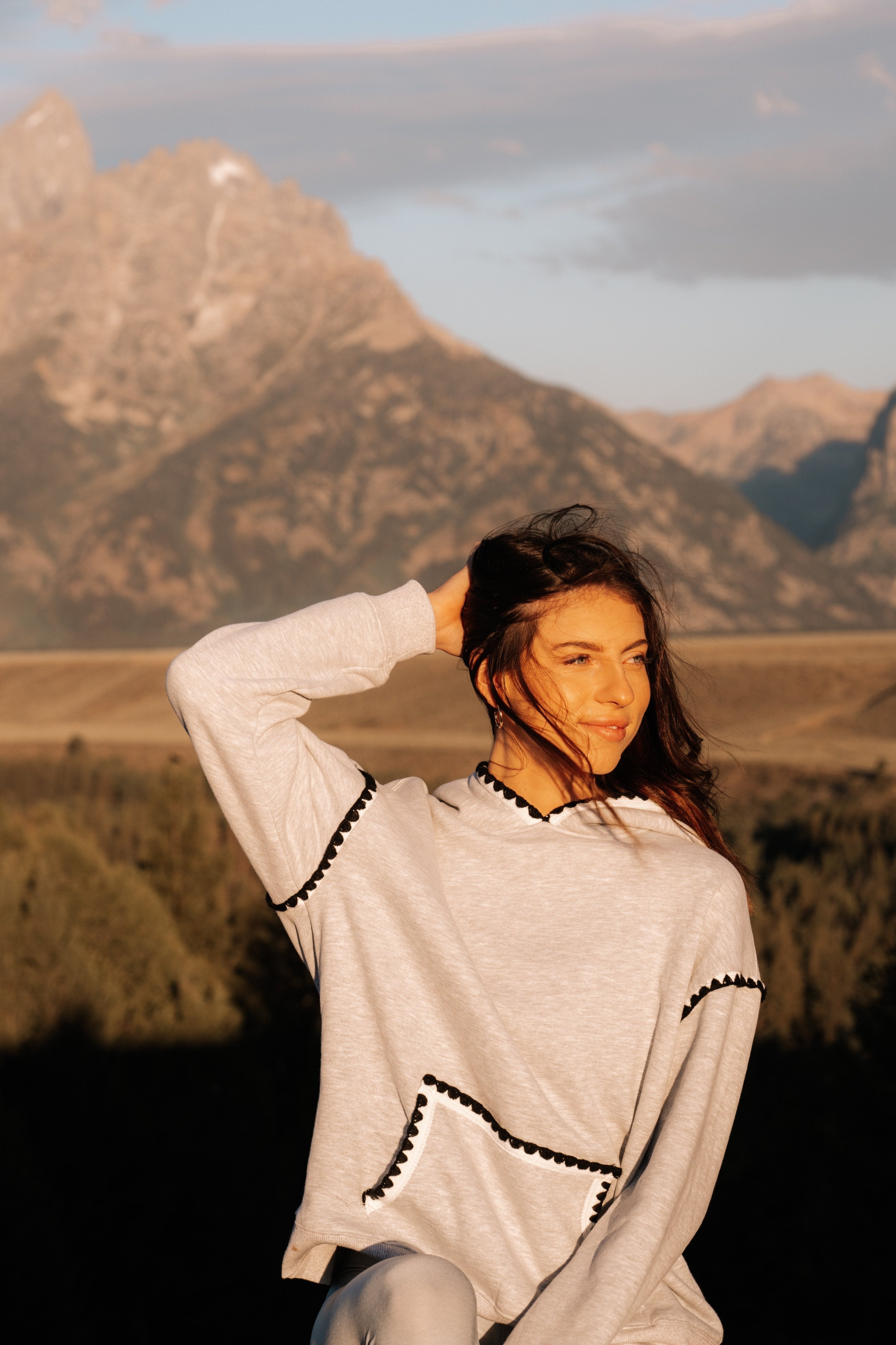 Luxuii Oversized Sweatshirts Fleece Hoodies Long Sleeve Pullover Top