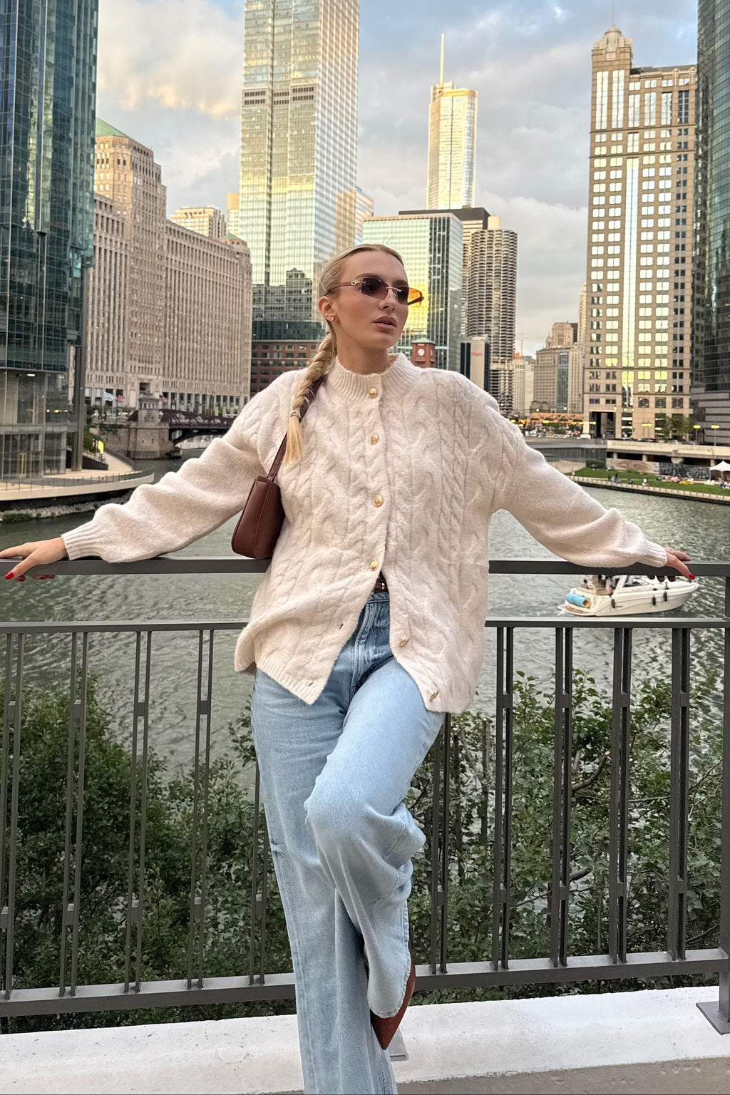 Luxuii Button Down Oversized Soft Knit Winter Coats Trendy Outerwear