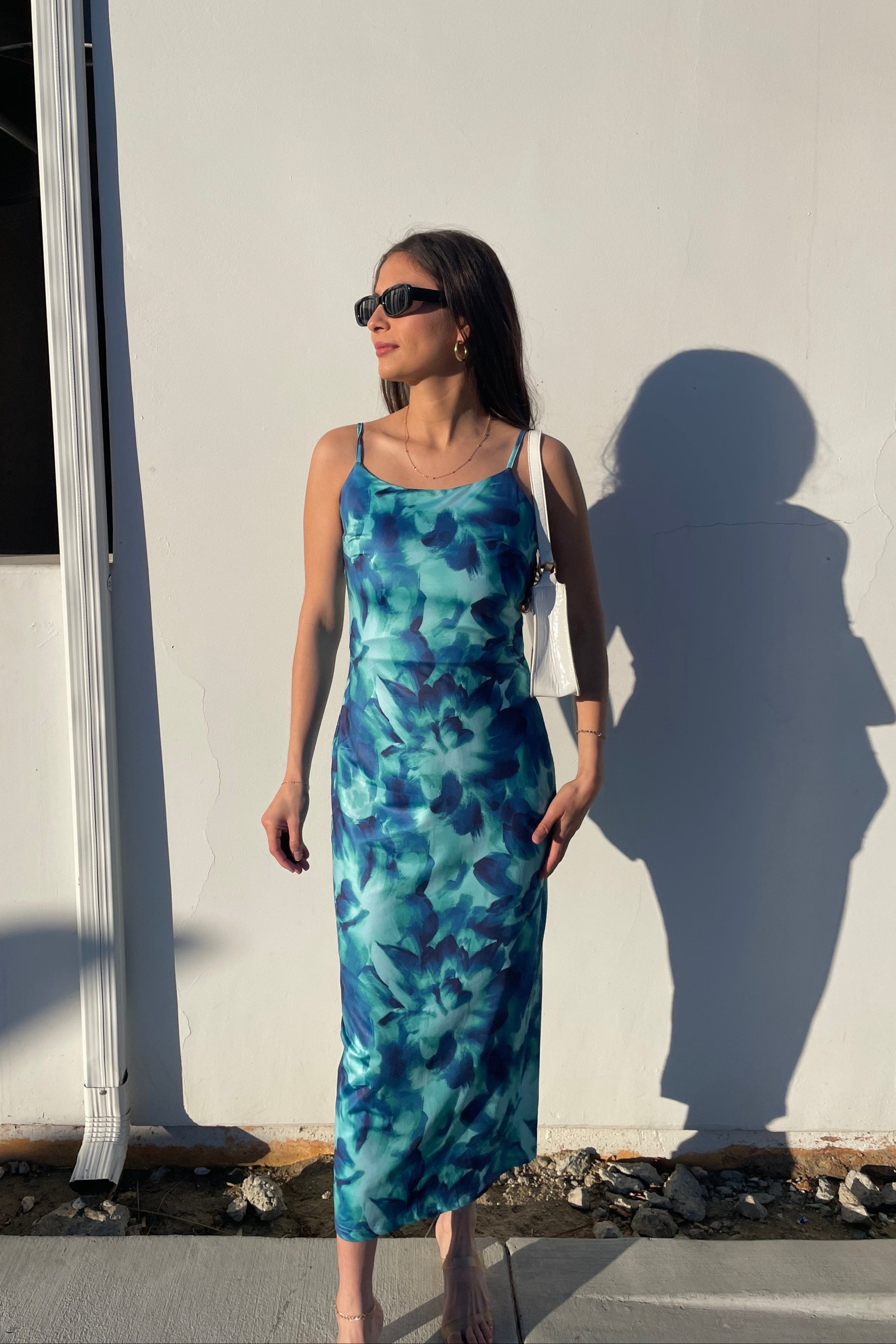 Luxuii Bodycon Floral Spaghetti Strap Boho Long Dresses