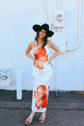 Luxuii Bodycon Floral Spaghetti Strap Boho Long Dresses