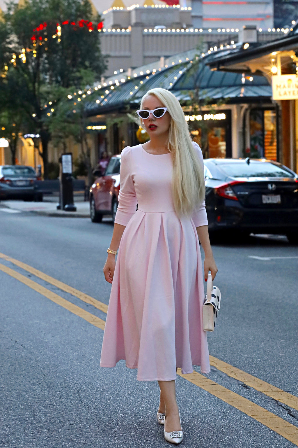 Luxuii Fall Elegant Crewneck Swing A Line Wedding Party Dress