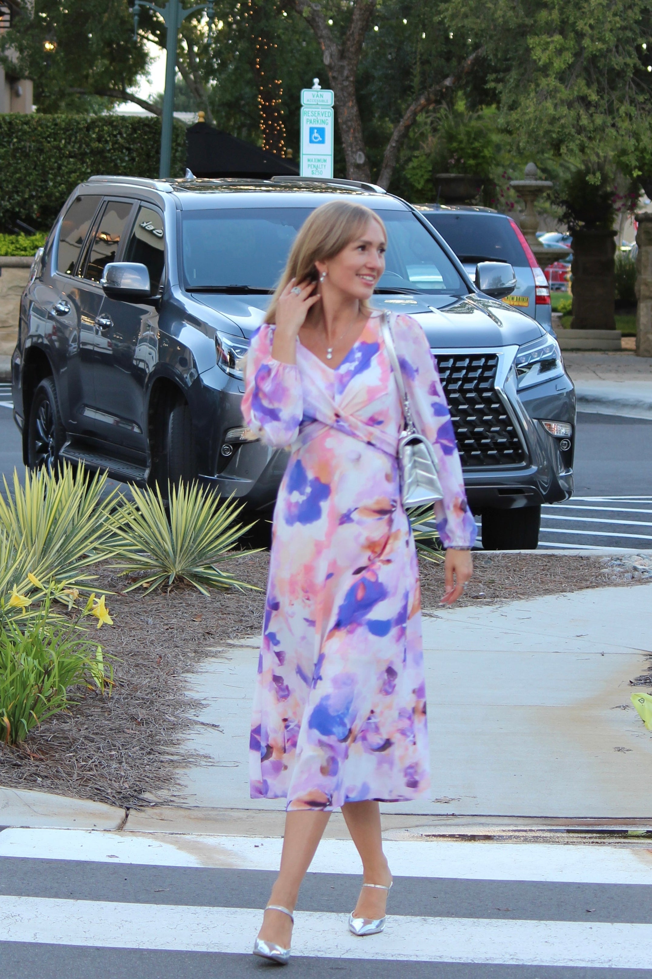 Luxuii Fall Boho V Neck Belted High Wasit Flowy Cocktail Party Dress