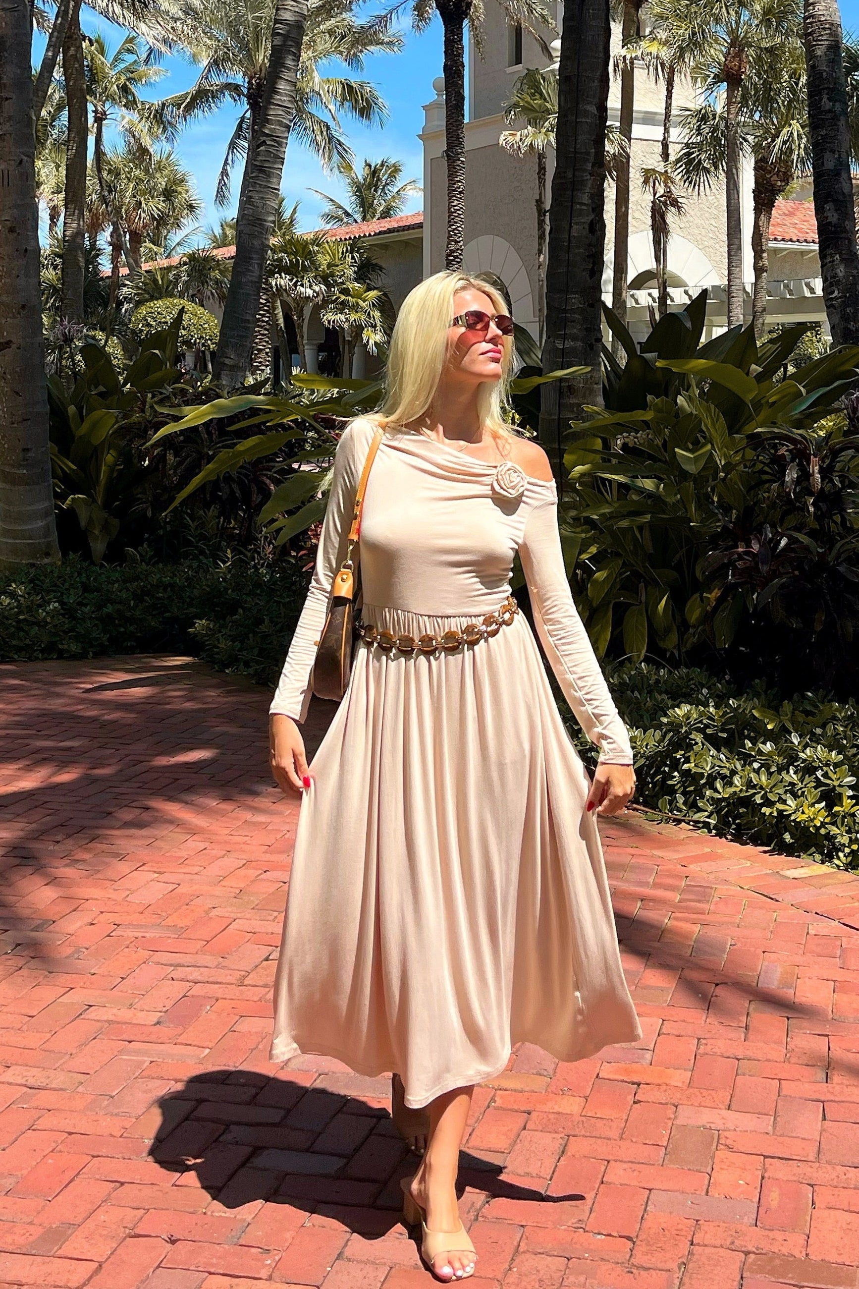 Luxuii Off Shoulder Pleated Elegant Formal Wedding Guest Dresses