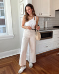 Luxuii One Shoulder Sleeveless Cut Out Ribbed Knit Tank Top