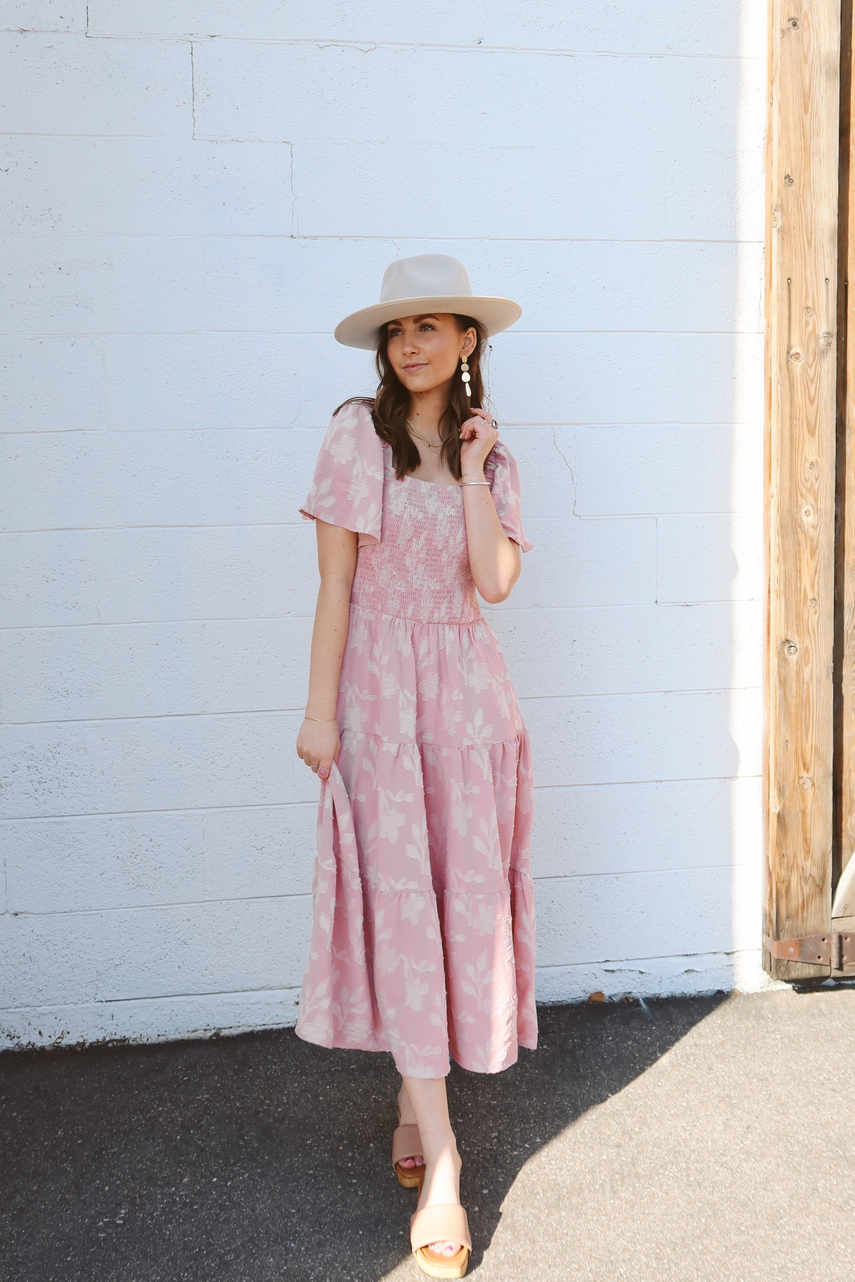 Luxuii Boho Floral Square Neck Flowy Beach Vacation Long Dress