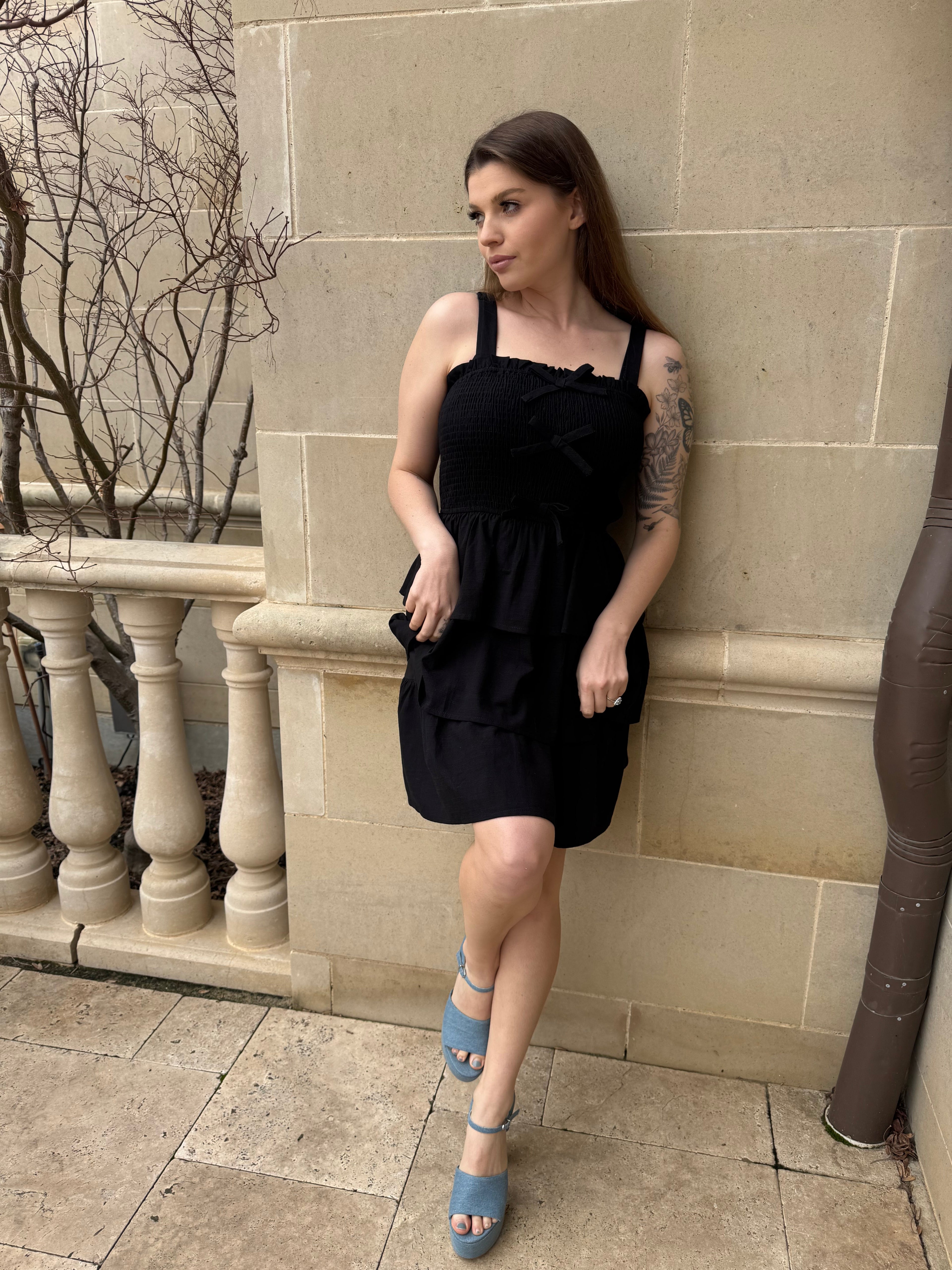 Luxuii Sleeveless Ruffle Tiered Layered Short Beach Sundresses