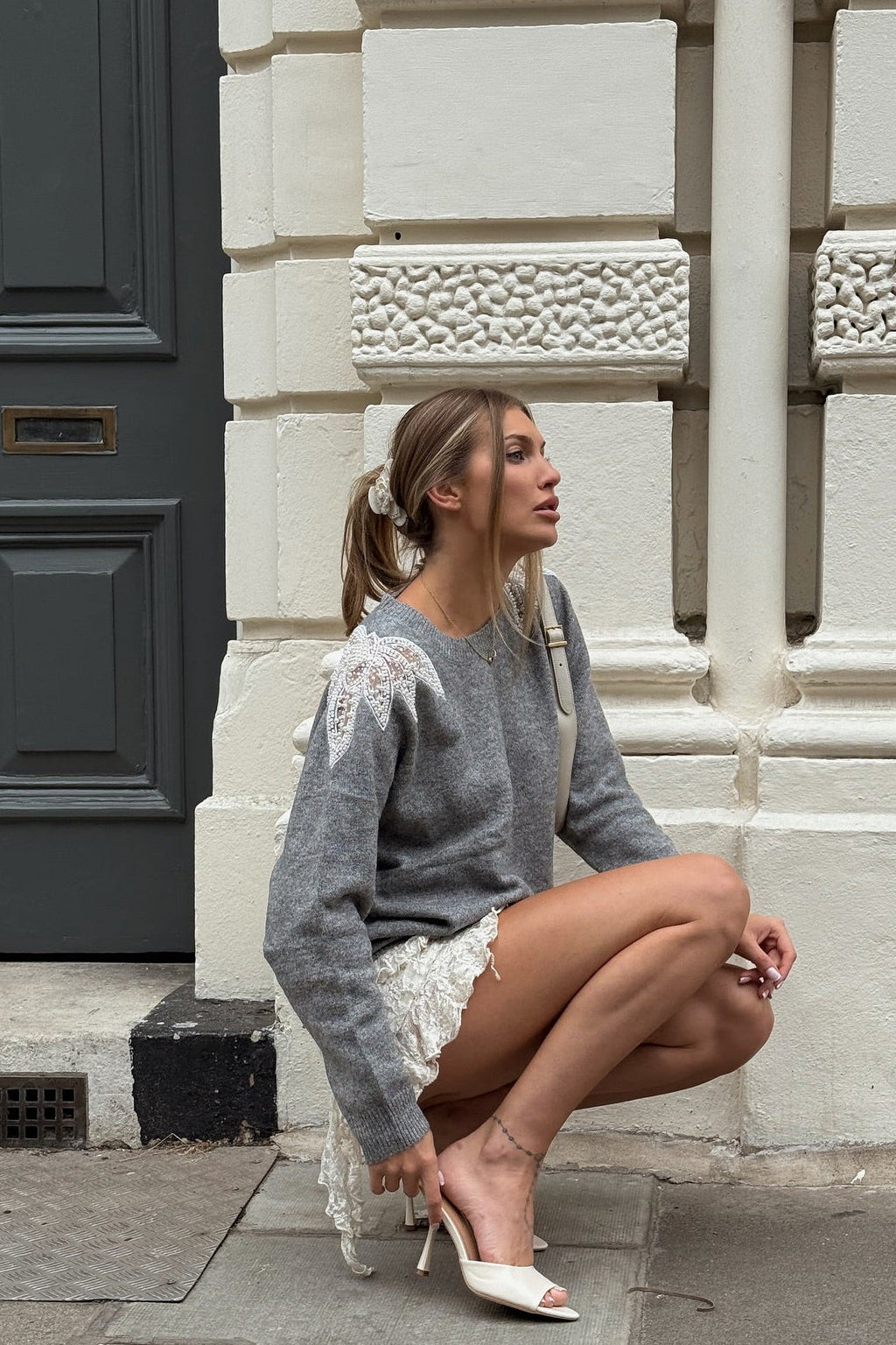 Luxuii Crew Neck Knit Loose Pullover Tops Winter Trendy Outfits