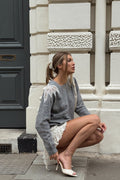 Luxuii Crew Neck Knit Loose Pullover Tops Winter Trendy Outfits