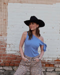 Luxuii Off Shoulder Sleeveless Knit Slim Fit Cute Tank Top