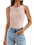 Luxuii High Neck Ribbed Slim Fitted Tank Top