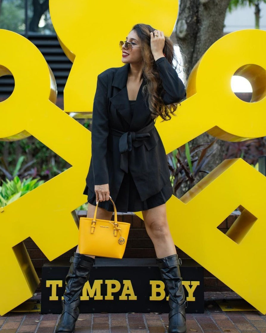 Luxuii Long Sleeve Lapel Open Front Jacket Blazer