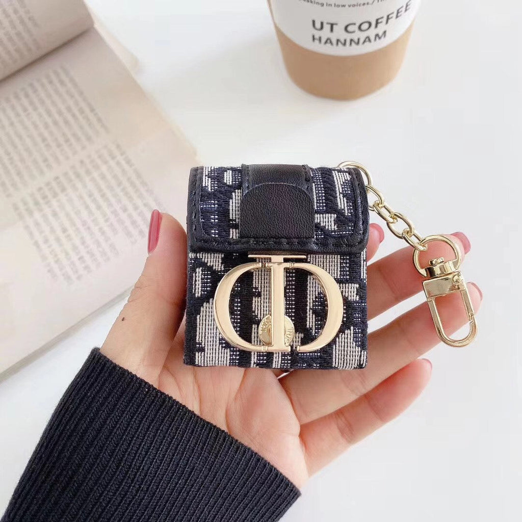 Vintage Monogram Mini Pouch with Gold Clip