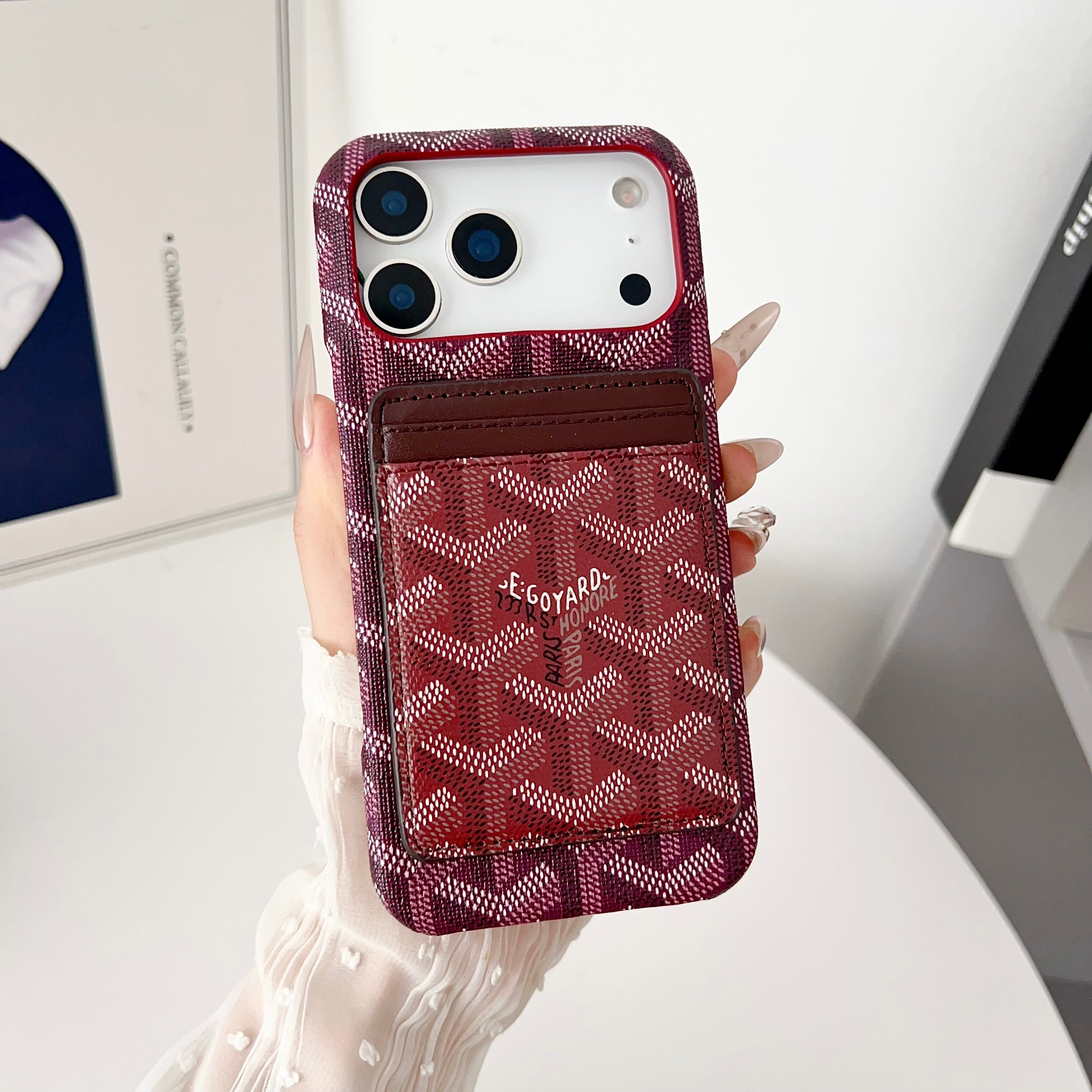 Luxury GY Magnetic iPhone Case with Matching Card Holder