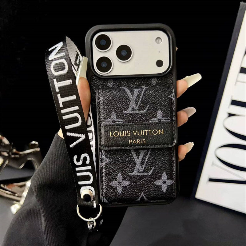 Phone case with card slot for iPhone 12-17 Series