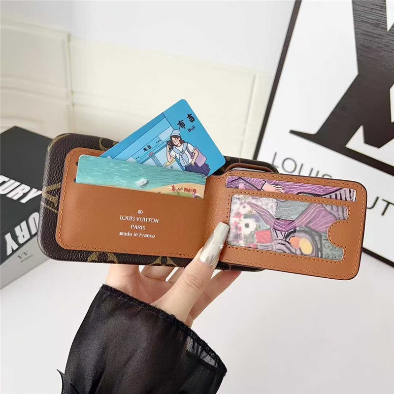 Leather Card Holder Phone Case For iPhone 13-17