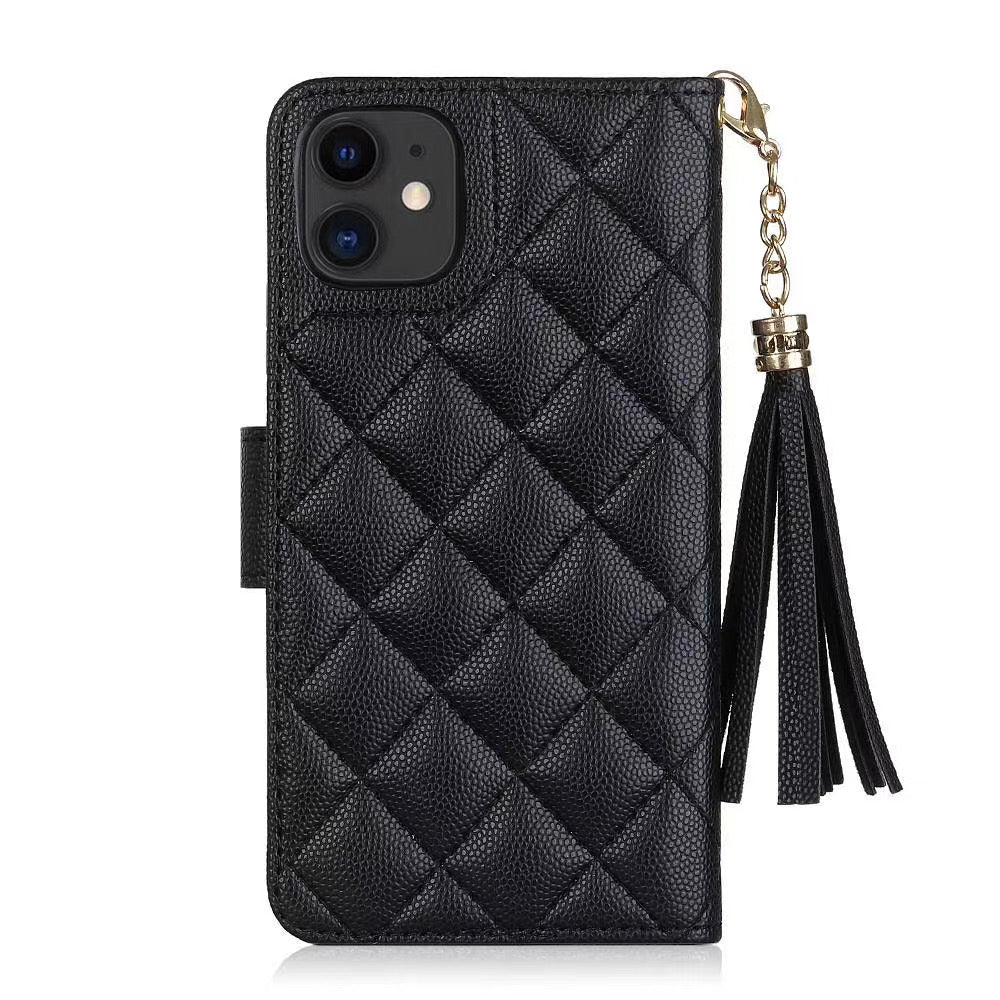 Elegant Quilted Wallet & Card Holder iPhone Case