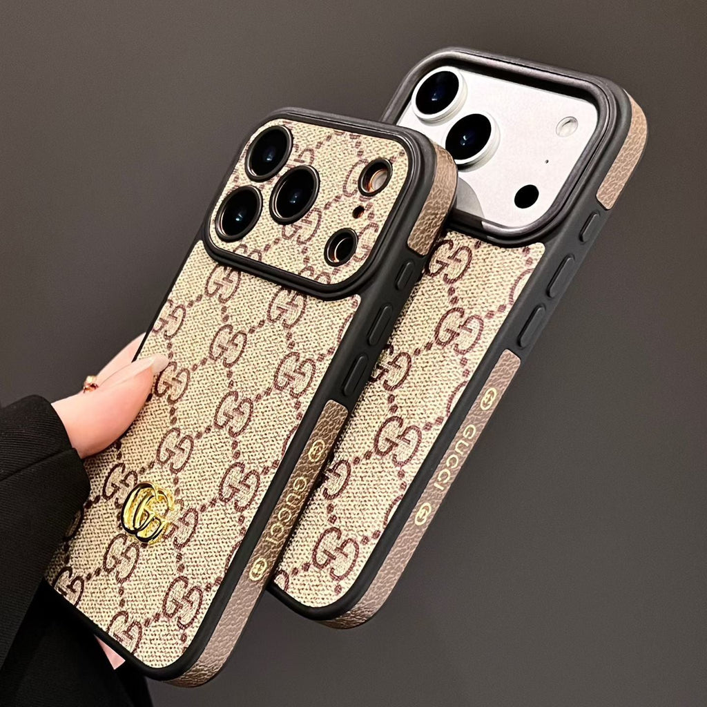 Luxury iPhone Case with Interchangeable Camera Lens Frames