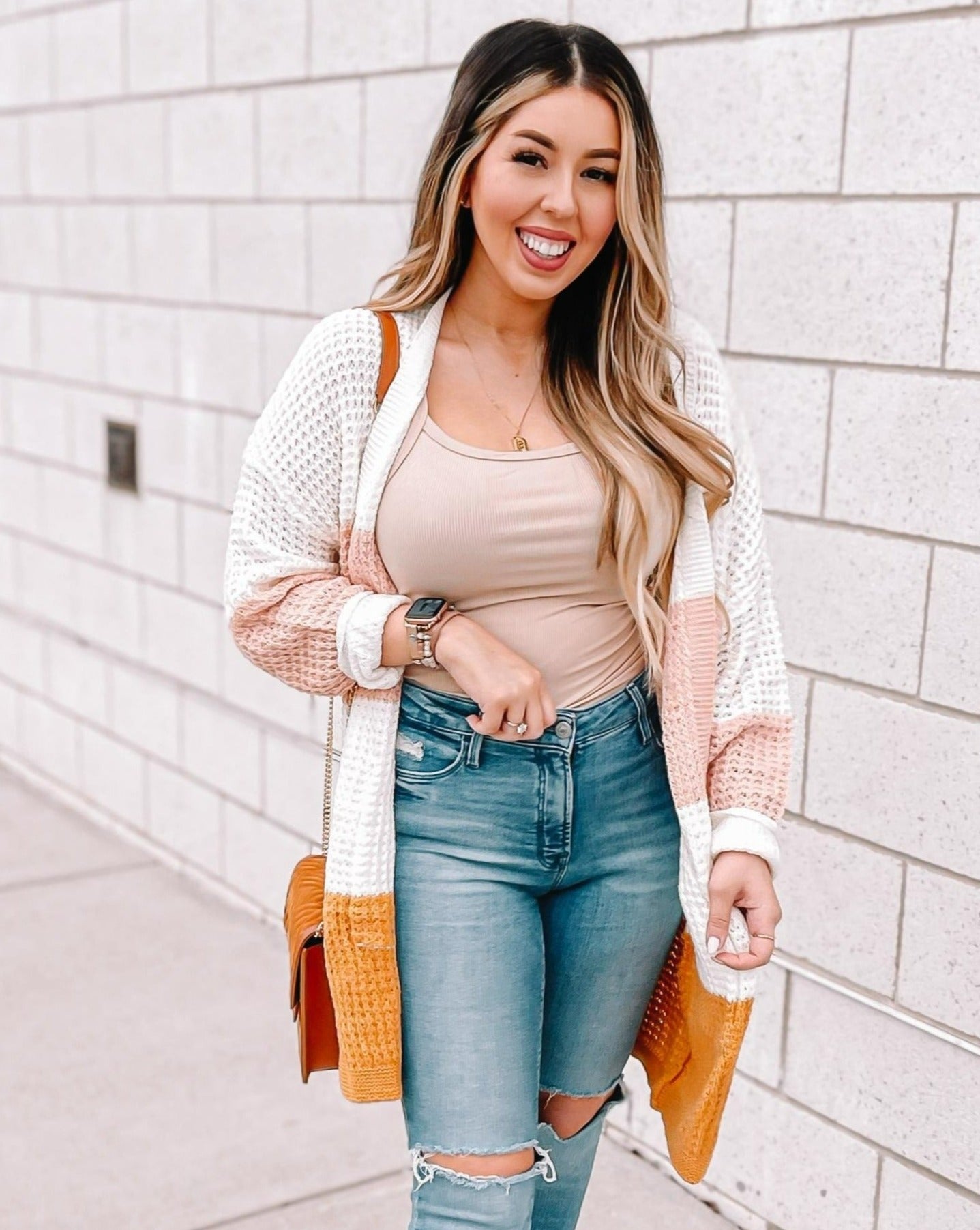 Luxuii Batwing Sleeve Chunky Knit Cardigan