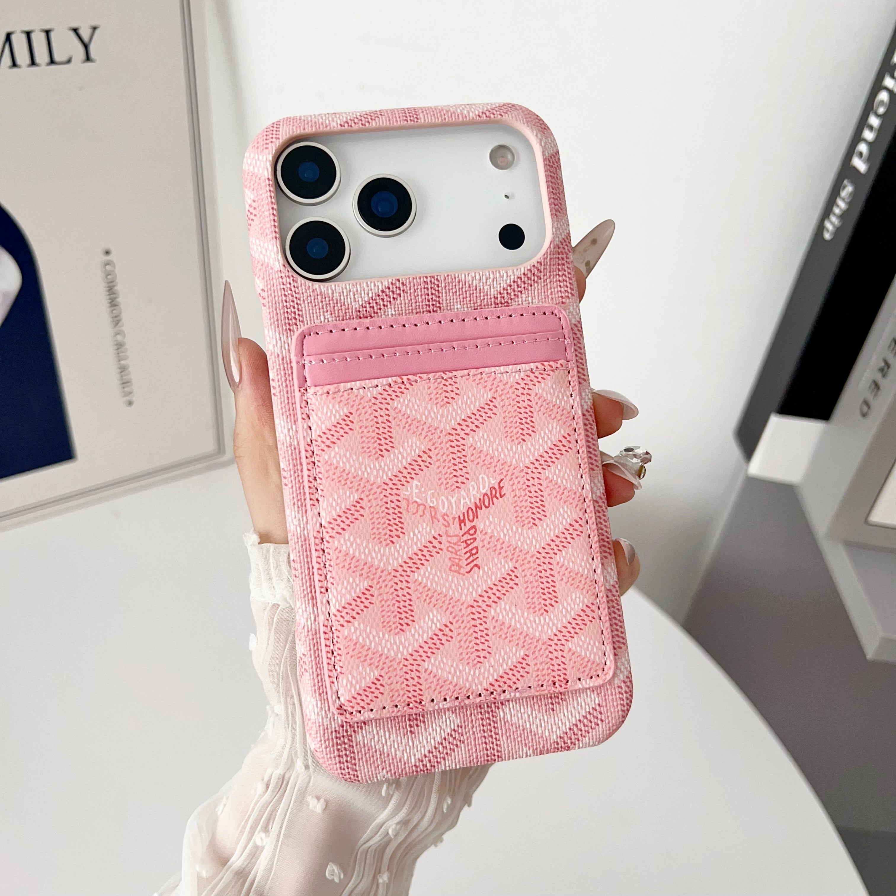 Luxury GY Magnetic iPhone Case with Matching Card Holder