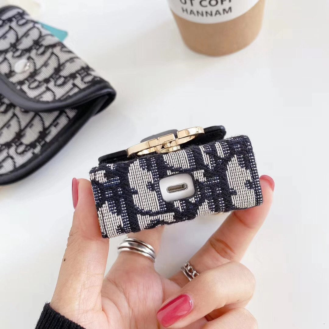 Vintage Monogram Mini Pouch with Gold Clip