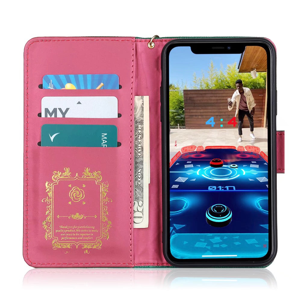 Elegant Quilted Wallet & Card Holder iPhone Case