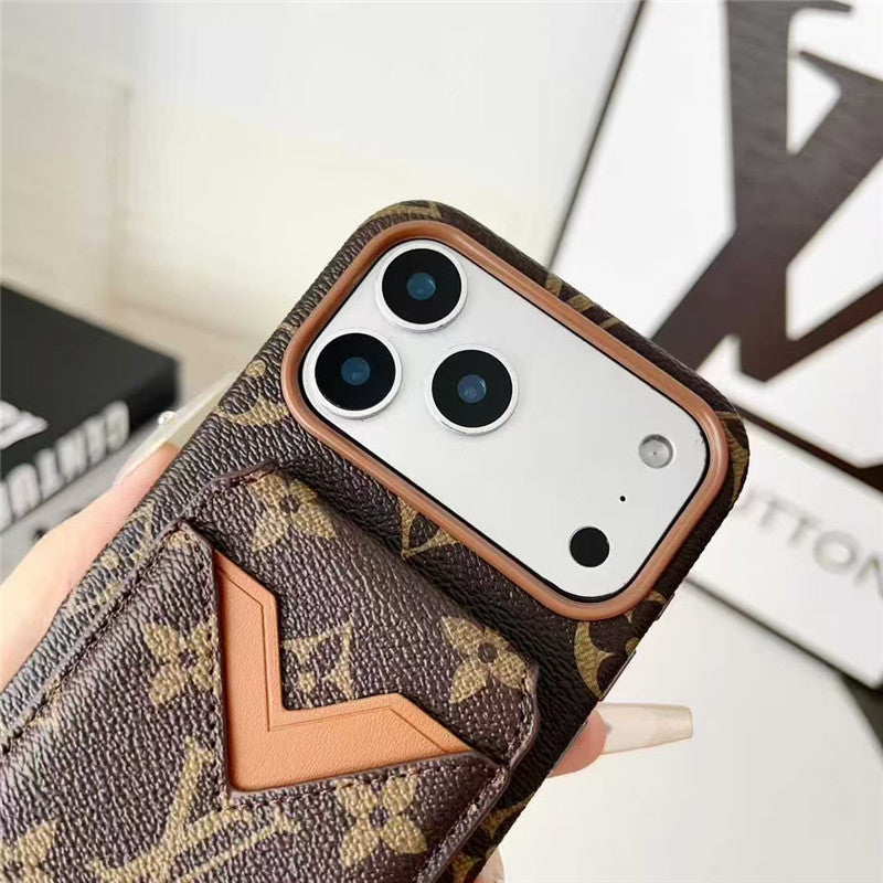 Leather Card Holder Phone Case For iPhone 13-17