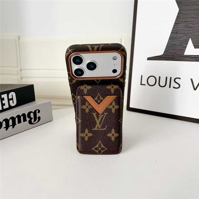 Leather Card Holder Phone Case For iPhone 13-17