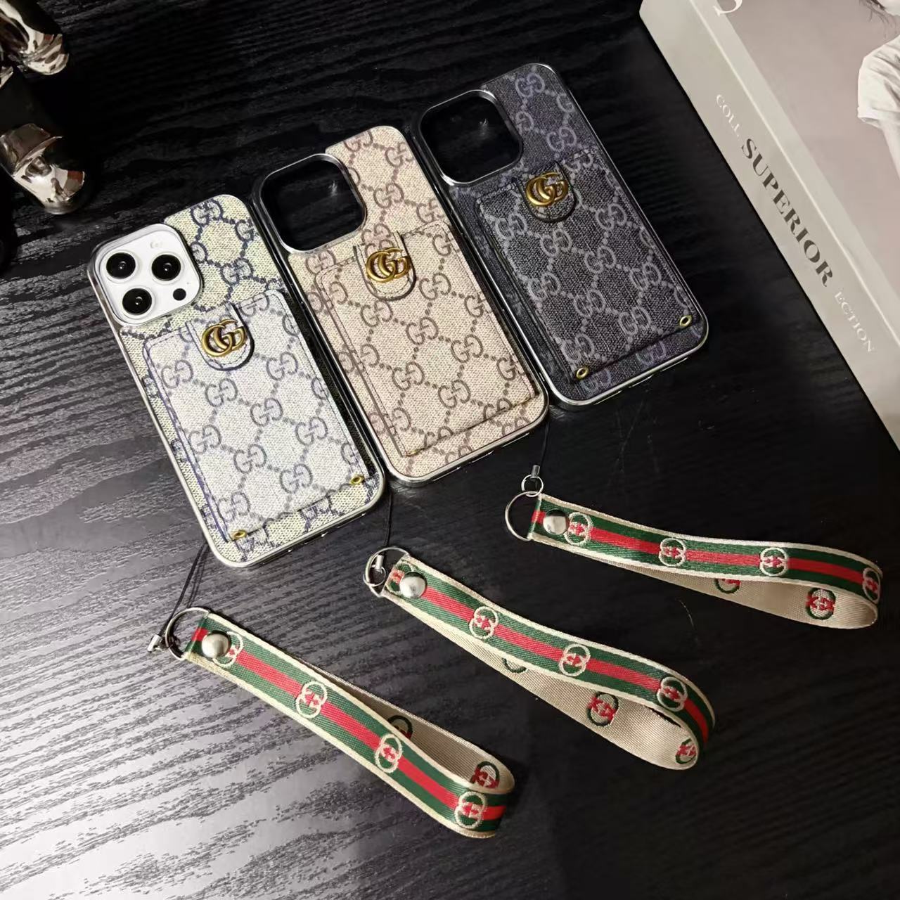 Monogram iPhone Case with Cardholder & Hand Strap